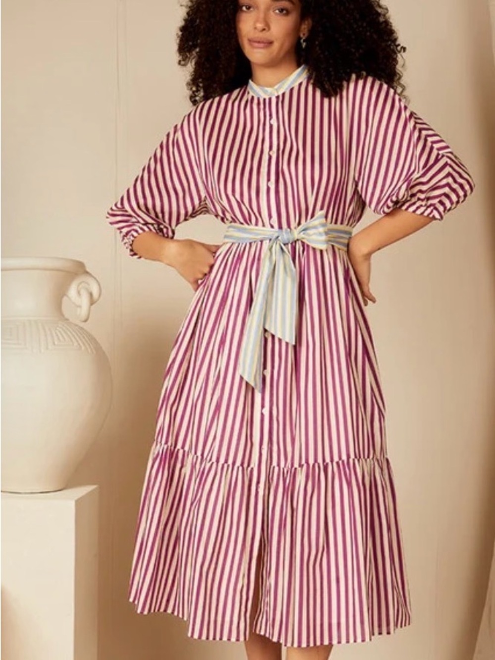 BOHEMIAN TRADERS
Grape Stripe Dolman Midi Dress